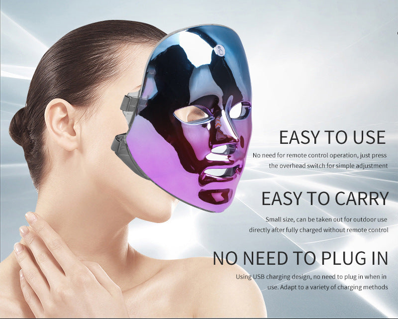 LED Rechargeable Face Mask Acne And Freckles Led Color Light Mask